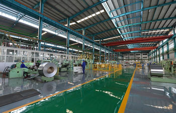 Steel plate shearing line 